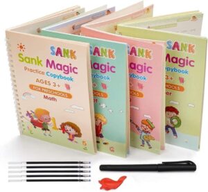 Sank Magic book (4 Books + 10 Refills+ 1 Pen +1 Grip)