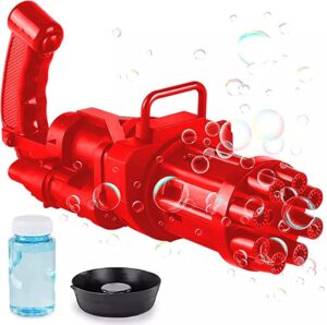 Gatling Bubble Gun for Kids with Soap Solution (Color as per Stock)