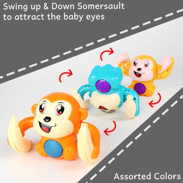 Dancing Monkey Rolling Tumble Toy (Multicolor)