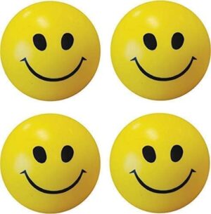 4 Pcs of Smiley Soft Ball Stress Relief Toy