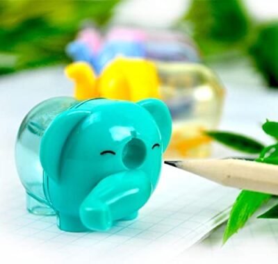 Pack of 1 Elephant-Shaped Cute Pencil Sharpener (Random Colors)