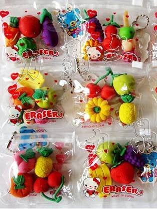 4 Pcs Fruit Eraser for Kids