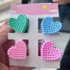 6 Pcs Cute Korean Style Heart Hair Clips