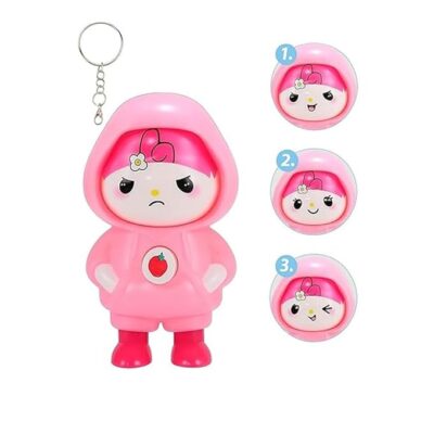Cartoon Character Face Changing Keychain (Random Designs)