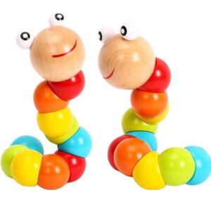 Wooden Caterpillar Twisting Toy