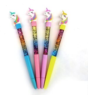 Unicorn Water Glitter Gel Pen (4 Pcs)
