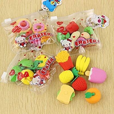 4 Pcs Fruit Eraser for Kids