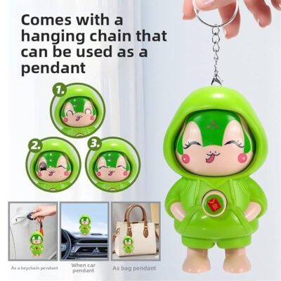Cartoon Character Face Changing Keychain (Random Designs)