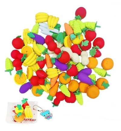 4 Pcs Fruit Eraser for Kids