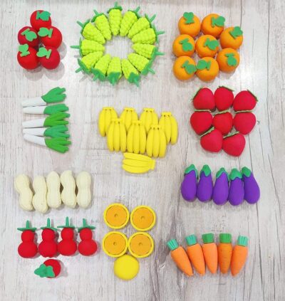 4 Pcs Fruit Eraser for Kids