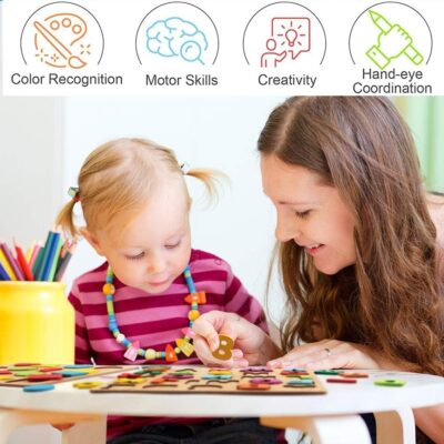 Wooden Alphabets and Number Board Puzzles for Kids