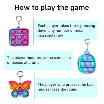 2 Pcs Pop It Keychain - Return Gifts for Kids