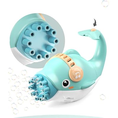 68833eb30e5527c4e7064d3e-dolphin-bubble-gun-10-holes-automatic Dolphin Bubble Gun for Kids with 100ml Soap Solution (Color as Per Stock)