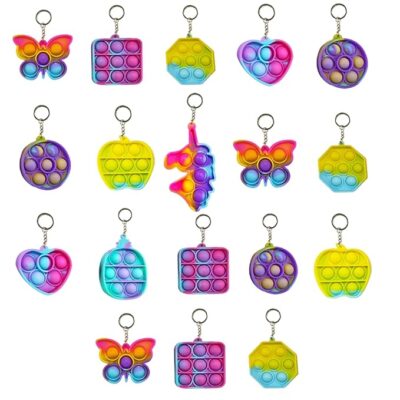 2 Pcs Pop It Keychain - Return Gifts for Kids