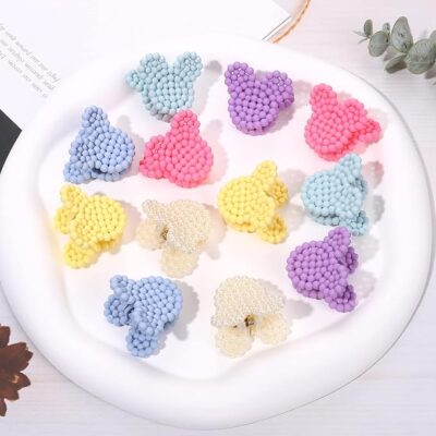6 Pcs Cute Korean Style Teddy Hair Clips