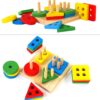 Wooden Geometric Shape Stacker