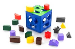 Shape Sorting Cube With 18 Shape with different Colors
