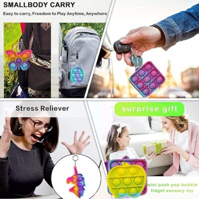 2 Pcs Pop It Keychain - Return Gifts for Kids