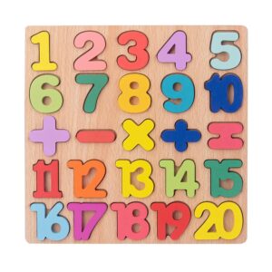 Wooden Educational Number Board Puzzle for Kids