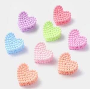6 Pcs Cute Korean Style Heart Hair Clips
