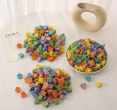 12 Pcs Cute Korean Style Hair Clips (Random Designs)