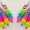Capturedcg (2 pcs) Multicolor 6-in-1 Unicorn Fur Pen