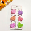 6 Pcs Cute Korean Style Heart Hair Clips