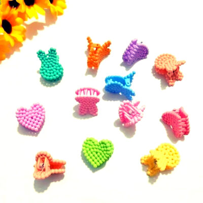 12 Pcs Cute Korean Style Hair Clips (Random Designs)