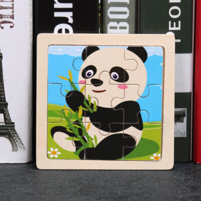 9-Piece Colorful Wooden Jigsaw Puzzle ( Random Design)