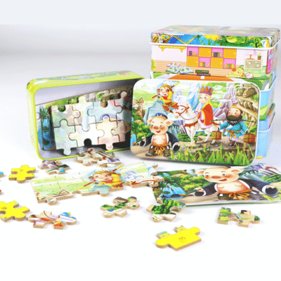 H4de6373051a644b2ad0ad51e7b1fc42bn 60 Pcs Cartoon Wooden Jigsaw Puzzles