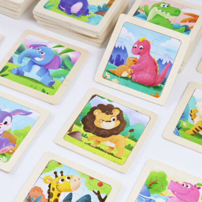 9-Piece Colorful Wooden Jigsaw Puzzle ( Random Design)