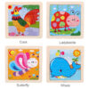 9-Piece Colorful Wooden Jigsaw Puzzle ( Random Design)