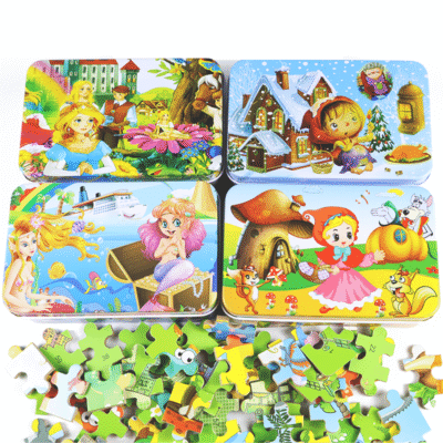 Hea6f847aade94f50a8130f2789279ceeH 60 Pcs Cartoon Wooden Jigsaw Puzzles