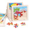 9-Piece Colorful Wooden Jigsaw Puzzle ( Random Design)