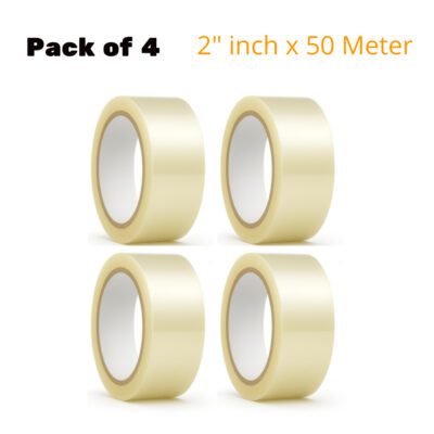 Pack of 4 Transparent Tape 2 inch x 50 Meter