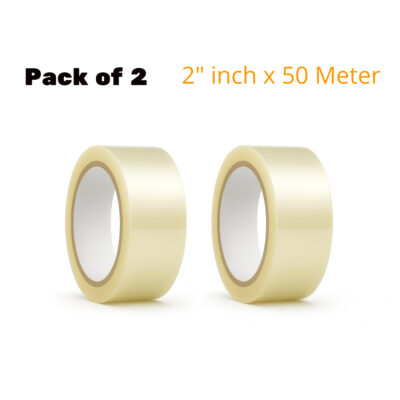 Pack of 2 Transparent Tape 2 inch x 50 Meter