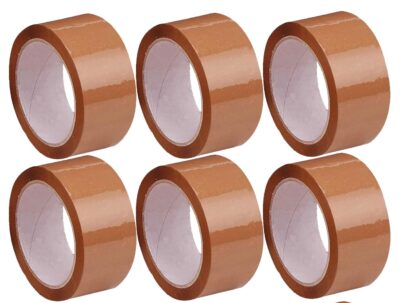 Pack of 6 Brown Tape 2 inch x 50 Meter