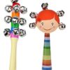 Combo of 4 Wooden Rattles and Xylophone for Babies and Kids (Multicolor)