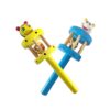 Wooden Non Toxic Colourful Cage Bell Rattle for Babies (Pack of 1)