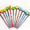 Cartoon Printed Pencils with Eraser (Pack of 6)