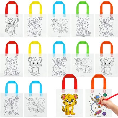 71Ytf7-6BlL._SL1500_ 10 Pcs Coloring Birthday Return Gift Bags for Kids