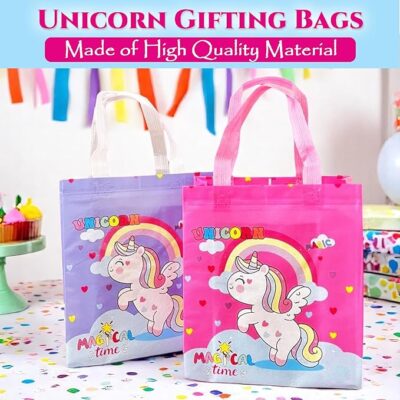 10 Pcs Unicorn Birthday Party Return Gift Bags For Kids