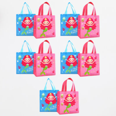 10 Pcs Mermaid Birthday Party Return Gift Bags For Kids