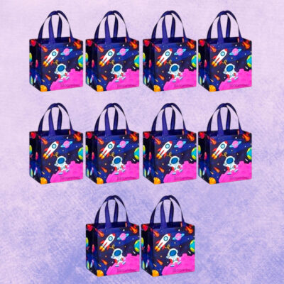 10 Pcs Astronaut Birthday Party Return Gift Bags For Kids