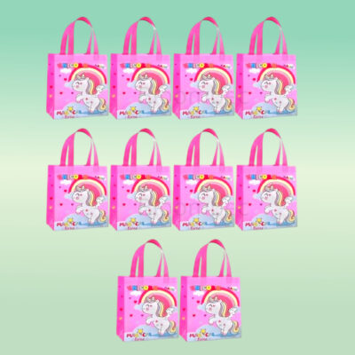 10 Pcs Unicorn Birthday Party Return Gift Bags For Kids