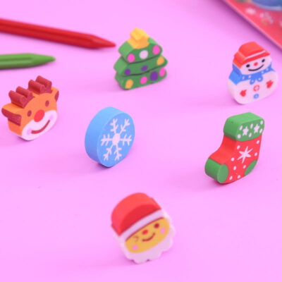 Santa Claus Christmas Tree Eraser Set (Pack of 1)