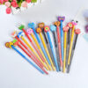 Cartoon Printed Pencils with Eraser (Pack of 6)