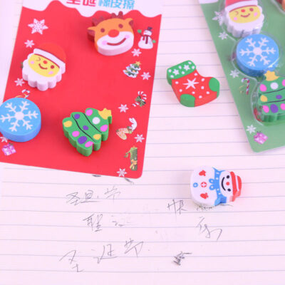 Santa Claus Christmas Tree Eraser Set (Pack of 1)