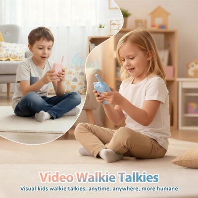 4IWjzE Kids Video Walkie Talkie Set – With HD Camera, Voice Changer & Long-Range Talk