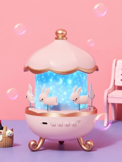 61IFcQO1nPL._SL1500_ Bunny Carousel Night Light Projector